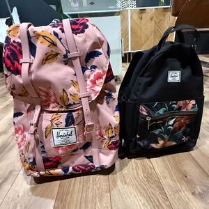 Cute Hershel Backpack in Pink Floral with free mini backpack!